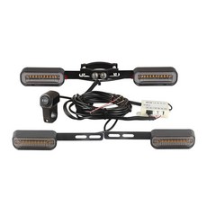 전기자전거 방향지시등 스쿠터 깜박이 라이트 후미등, 1개, 1. 블루+옐로우 주간등