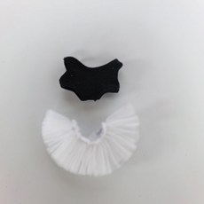 미니 라부부 발레복 내마음속의 비밀번호 시리즈 전용의상 4세대 라부부 발레 스커트 세트, 블랙 발레복