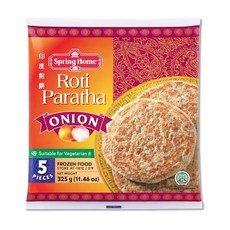 Spring Home 인도빵 파라타 325g(5장) 난 인도빵 커리 naan 난빵 로티파라타, 325g, 2개