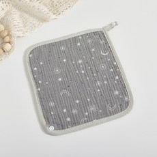 六層紗圍兜 純棉 口水巾 U型 加大款 花朵型 三角 方巾 嬰兒口水巾 圍兜兜 吃飯巾 紗布巾 圍兜 紗布巾 寶寶口水巾, 1個, 方形-6.夜星, 米色