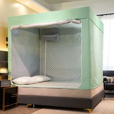 난방 수면돔 2인용 원터치 암막 두꺼운 누빔 겨울용