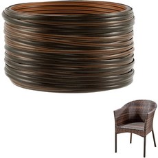 빅건 20피트 위커 수리 키트 라탄 파티오 의자 소파 용품 야외 잔디 가구 신소재 바구니 직조 웨빙 교체 부품, Light Gray, 459ft