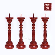 딱다구리 물푸레나무 원목제기 촛대, 4개