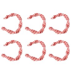 6PCS 조정 커튼 타이백 커튼 홀더 클립 세트는 심플한 터치와 호환됩니다, 꽃은 흰색 빨간색입니다