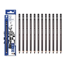 STAEDTLER 100B 마스 루모그라프 블랙 아티스트 연필(12자루), 8B, 12개