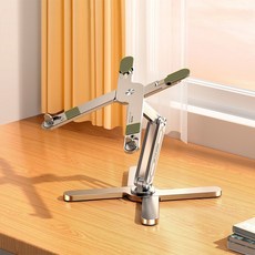 쏠리드 노트북거치대 맥북 접이식 X자 회전 높이조절 받침대 스탠드, 실버, 1개