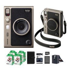 FUJIFILM instax mini Evo 拍立得相機 90週年限量版套裝組合 鈦金色, 1套, FUJIFILM 富士 instax mini EVO 90週年限量版套裝組合 拍立得相機 鈦金色
