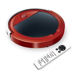 智能掃地機器人 - 家用禮品 超薄聲控遙控版 掃吸拖三合一, XM-32（四電機）紅色