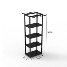 스노보드 보관대 수납 선반 거치대 서핑보드 전시대 스키 보드 정리대, 1개, 블랙 더블 플로어 스탠드 65 40x180cm