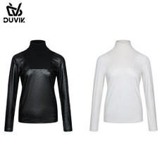 [듀빅] 롱터틀 방풍 레이어 이너 니트 여성 골프 스웨터 2종택1