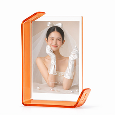 언발란스 고급 아크릴 프레임 L형 스탠드 액자, 주황
