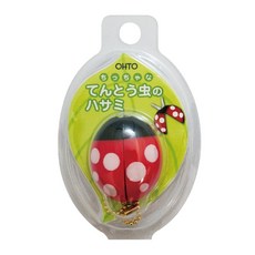 【CHL】OHTO TH-420-RD 瓢蟲造型便攜式剪刀 可愛安全設計 學生兒童 學校 辦公 旅行 剪裁, 1個, 紅色