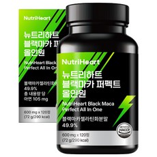 뉴트리하트 블랙마카 아르기닌 홍삼 흑마늘 야관문, 1개, 120정