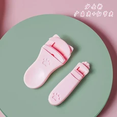 새로운 속눈썹 경기자 귀여운 고양이 발톱 광각 로컬 클램프 전문 세트 오래 지속되는 속눈썹 클립 휴대용, 01 2pcs  NO.2