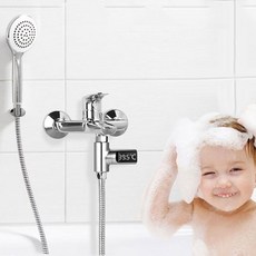 샤워온도계 아기 어린이 신생아 물온도계 목욕 자가발전