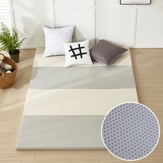 논슬립 유아 폴더매트 거실 방음 놀이매트 층간소음매트, 논슬립폴더매트_크림그레이