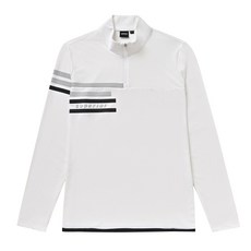 SUPER 슈퍼IR 여성 하프넥 스트라이프 배색 티셔츠 화이트 (PCB140331)