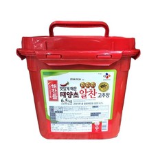 해찬들 전통 비빔 양념 매운 여행용 맛있는 업소용 초 고추 장 알찬 6.5kg, 1개