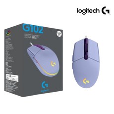 [로지텍코리아 정품] 로지텍G G102 LIGHTSYNC 2세대 게이밍 마우스 (정품박스), 라일락