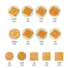 卡通造型 可愛木質餐桌墊 隔熱防燙墊 杯墊 砂鍋墊, 1個, 小號-隔熱墊 約9釐米 密度板材質 ,升級加厚 2片 圖案隨機發