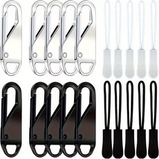 스카이미너리즈 가방 손잡이 셀프수선 지퍼고리 10P, 10개, 블랙+실버