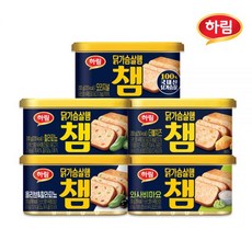 하림 닭가슴살햄 챔 4팩 오리지널 할라피뇨 더블치즈 올리브할라피뇨 와사비마요, 챔 오리지널 2캔, 챔 더블치즈 2캔