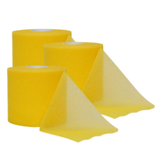 샤카 스포츠 언더랩 스펀지 [2+1 구성] 7cm x 29m, 옐로우, 3개