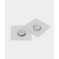 패션스타트 원형자석_11mm 2개입 실버, 2개