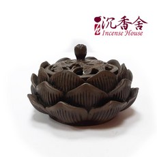 沉香舍 蘇州銅爐 蓮花銅香爐 仿古作舊 銅製手感飽足 手工香爐, 1個
