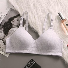 【泡芙小店】高中生內衣女學生純棉無鋼圈少女薄款文胸聚攏定型上托小胸胸罩