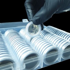 주화캡슐 동전보관함 100개세트 30mm 스펀지형 캡슐 박스 세트