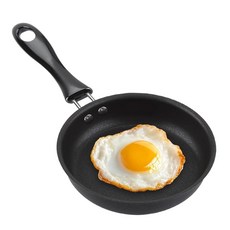 Tomotato 싱글 에그 프라이팬 가스 및 인덕션 호브용 11.4cm4.5인치 미니 논스틱 계란 1개 소시지 소량 요리에 적합 178590, Tomotato 싱글 에그 프라이팬, 가스 및 인덕션