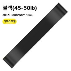 도리팝 루프밴드 라텍스 밴드 운동 힙업 스쿼트 코어 고관절 루프밴드종 근력 허벅지, 1개, 라텍스 블랙 45lb