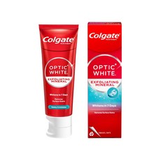 콜게이트 옵틱 화이트 엑스폴리에이팅 미네랄 치약, 100g, 3개