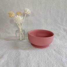 寶寶食品級無毒矽膠吸盤碗 乾燥玫瑰色 防摔耐高溫易清潔, 乾燥玫瑰, 1個