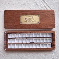 엠그라함 파레트 물감 수채화 미술 그림 36색 72색 목재 보관함, 토끼 단층  Sapele plus 36 2ml 격자