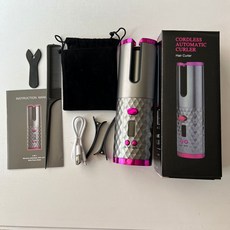 自動捲髮器 陶瓷USB充電 便攜式捲髮造型器, 灰色, 無線捲髮棒