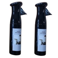 2개 초미세 안개분사 반자동 분무기 300ml, 블랙+블랙