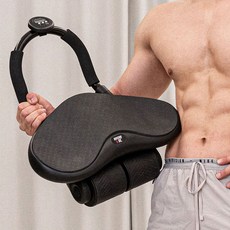 아이언빅 플랭크 ab 슬라이드 휠 복근 운동기구 트리플, IRVCA00026, 블랙