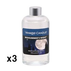 양키캔들 디퓨저 리필오일, 미드썸머나잇, 250ml, 3개