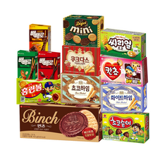 【Hello Alley Market】Kwak Sweets 12 件套_Pepero 3 件 + 本壘打球 + Binz + Daige Mini + Cook Das + Choco Heim + White Heim + Cereal + Cancho + Choco Cluster, 12種甜點套餐（3種pepero + 9種糖果）, 1組