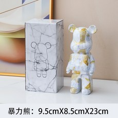 폭력적인 곰 장식품 창조적 인 재미있는 거실 TV 캐비닛 장식 어린이 돼지 저금통 트렌드 오피스 클럽 장식, 27cm, 잉어 패턴, 1개