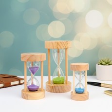 모래시계 데스크테리어 탁상용 원목 인테리어 소품, 1개