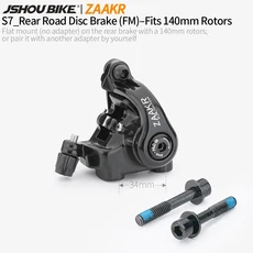 자전거정비NUTT S6T 로드 바이크 디스크 브레이크 플러시 마운트 듀얼 액션 기계식 케이블 풀러 클램프 자, 01 S7 140mm Rear