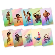 (Disney 그림) 디즈니 모아나 2 캐릭터 홀로그램 포토카드 컬렉션, 아르누보, Disney 그림