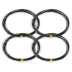코히모 와이어 공예 철사 공예용 알루미늄 2.5MM x 5M 4개 세트 3W171, 1세트, 블랙