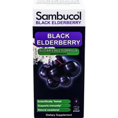 Sambucol 黑接骨木莓果無糖配方糖漿, 1個, 120毫升