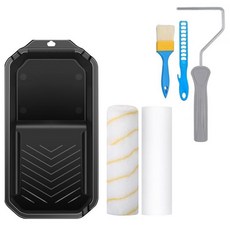 주택 개량 프로젝트를 위한 다목적 페인트 트레이 및 극세사 롤러, 6개 세트, 1개