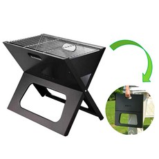 Gaayou 접이식 캠핑 바베큐 화로대 바베큐 그릴 휴대용 화로대 야외용 숯불 화로대, 1개