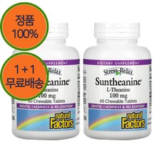 1+1 네추럴팩터스 씹어먹는 L 엘 테아닌 100mg 츄어블 60정, 1개